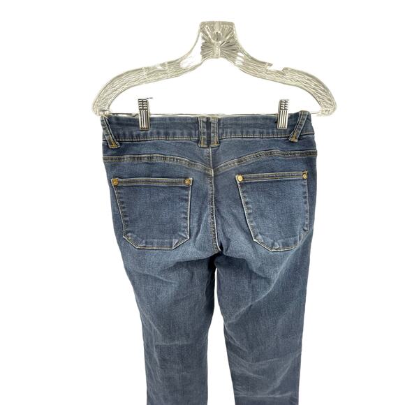 Altar'd State Dark Wash Blue Denim High Rise Skinny Jeans Junior's Size 5 - Picture 5 of 7